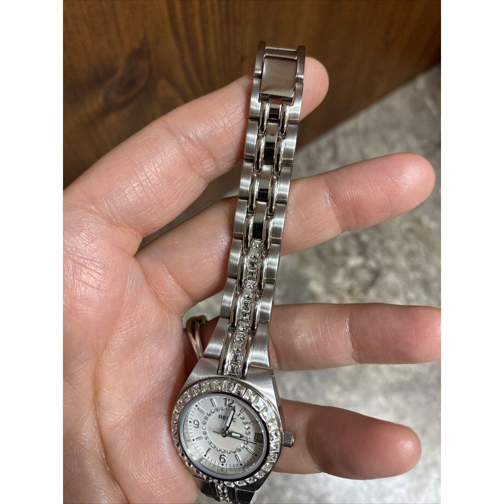Relic By Fossil Women's Silver Tone Rhinestone Mo… - image 7